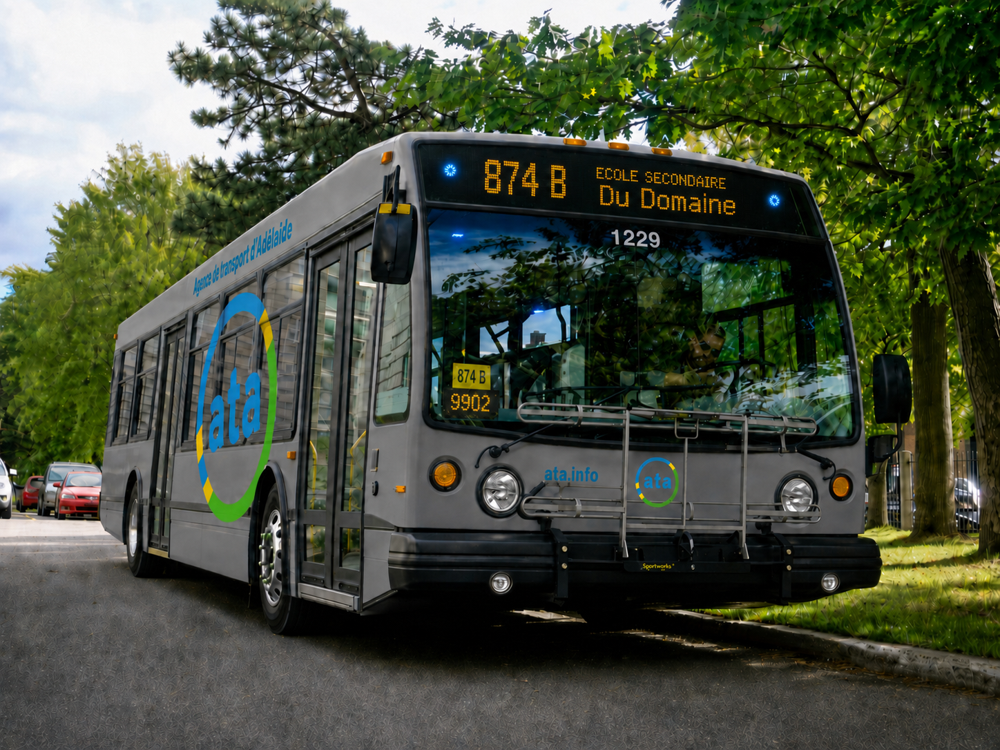 Autobus 874 B en attente de ses passagers en PM
